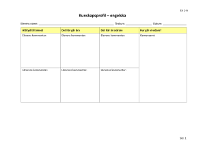 En 1-6 Kunskapsprofil