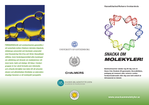 snacka om molekyler! - Göteborgs universitet