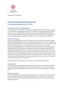 Psykoterapeutprogrammets profil