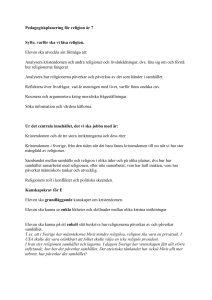 Pedagogiskplanering för religion år 7