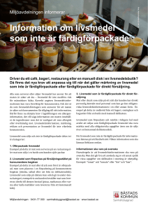 Information om livsmedel som inte är färdigförpackade