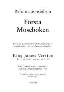 Första Mosebok, Reformationbibeln