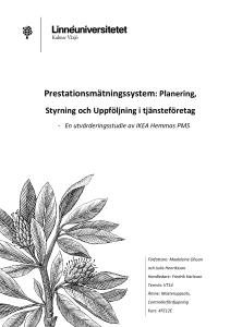 Prestationsmätningssystem: Planering,