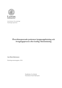Överviktsopererade patienters kroppsuppfattning och