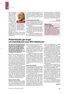 Patientstudie ger hopp om framtida bot mot HIV
