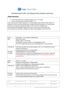 Rehabprotokoll efter artroskopisk bakre Bankart operation