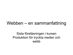 Avslutningsföreläsning om html, css samt cs
