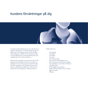 Kundens förväntningar på dig - Nyckeln till lyckad försäljning