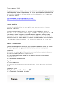 Personnummer XXXX Natalie Sundelin Bahare