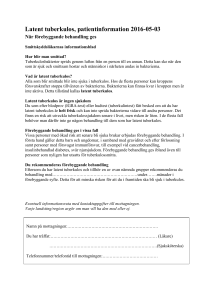 Latent tuberkulos, patientinformation 2016-05