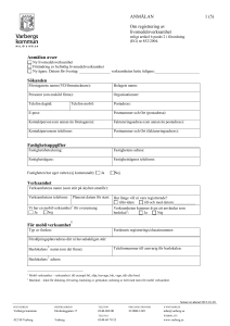 ANMÄLAN 1 (5) Om registrering av livsmedelsverksamhet Anmälan