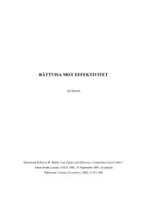 rättvisa mot effektivitet