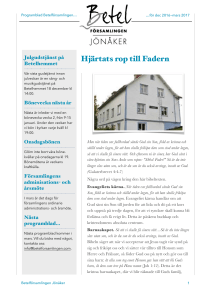 Programblad Betel dec-mars 2016