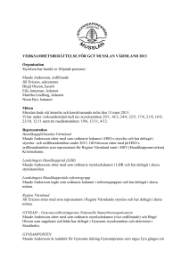 VERKSAMHETSBERÄTTELSE FÖR GCF MUSSLAN VÄRMLAND
