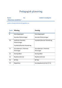 Pedagogisk planering