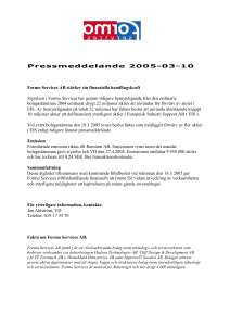 Formo Services stärker sin finansiella handlingskraft
