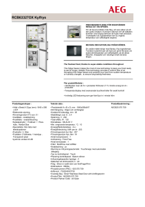 RCB63327OX Kylfrys