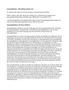 Gammaglobulin - PIO – Primär immunbristorganisationen