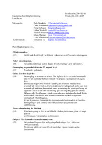 Esperanzas Samfällighetsförening Landskrona Styrelsemöte 2014