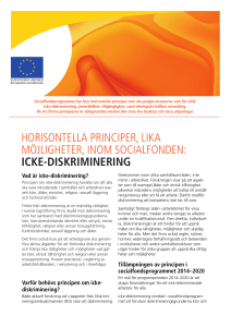 icke-diskriminering - Svenska ESF