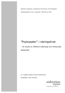 Psykopater” i näringslivet