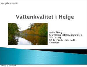 Helge å – kemiska och biologiska resultat