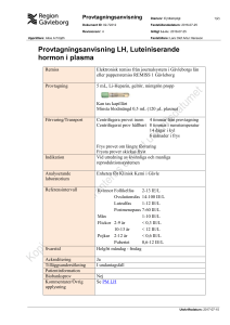 Provtagningsanvisning LH, Luteiniserande hormon i plasma
