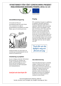 Nyhetsbrev december 2016