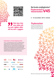 Psykeveckan 2015 program Umeå