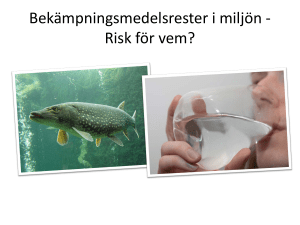 Bekämpningsmedelsrester i miljön - Risk för vem?