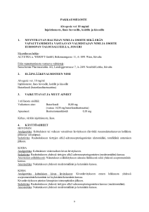 PAKKAUSSELOSTE Alvegesic vet 10 mg/ml Injektioneste, liuos