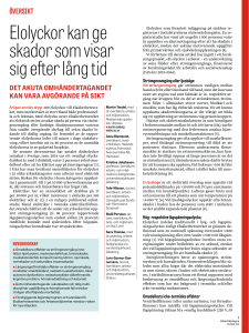 Elolyckor kan ge skador som visar sig efter lång tid