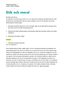 Examinationsuppgift etik och moral