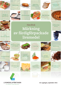 Märkning av färdigförpackade livsmedel