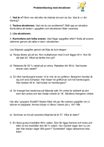 Problemlösning med ekvationer