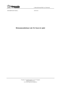 Rekommendationer när Ert barn är sjukt