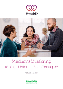 Unionen Egenföretagare kortfattad produktinfo