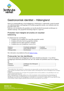 Gastronomisk identitet – Hälsingland