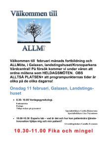 Onsdag 11 februari, Galaxen, Landstings