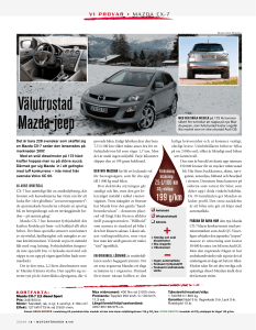 Välutrustad Mazda-jeep