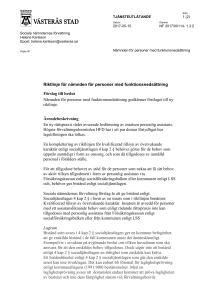 Riktlinje för nämnden för personer med