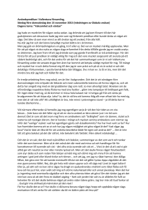 Avskedspredikan i Vallentuna församling, Söndag före domssöndag