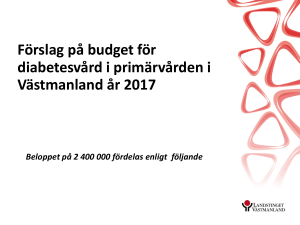 Budget diabetes - Region Västmanland
