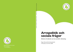 Arvspolitik och sociala frågor