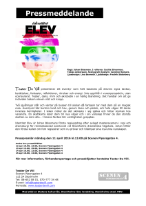 Pressrealese - Teater De Vill