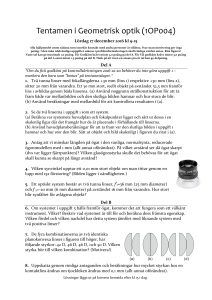 Tentamen i Geometrisk optik (1OP004)