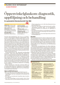 Öppenvinkelglaukom: diagnostik, uppföljning och behandling 1311