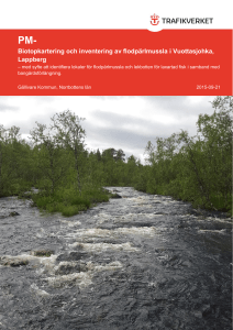 Biotopkartering och inventering av flodpärlmussla i