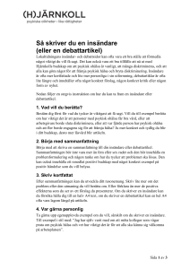 Så skriver du en insändare