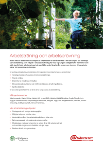 Arbetsträning och arbetsprövning
